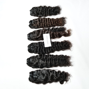 Extensions de cheveux humains naturels, 100% vierges, non traités, indiens, cuticules alignées, vague profonde lâche, mèches - Product Image 3