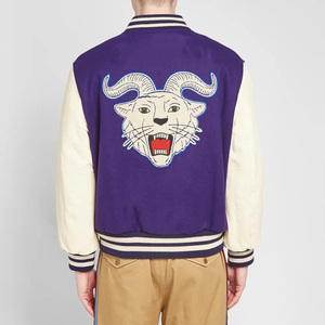 2024 Men's Casual Varsity <b>Jacket</b> <b>Thin</b> Oversize Baseball Style Stand Collar Winter Customized Color <b>Waterproof</b> - Product Image 3