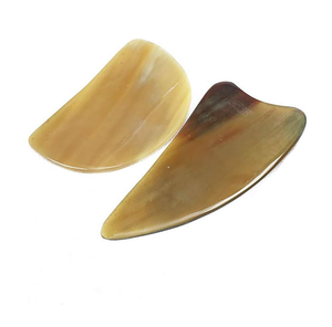 Venta caliente cuerno de búfalo Gua Sha cuerno raspado herramientas de masaje 100% cuerno de buey de búfalo Natural Gua Sha masaje Facial - Product Image 6