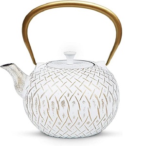 Tetera turca de Metal blanca personalizada, hecha a mano con mango colgante, mesa de agarre fácil, café decorativo, té - Product Image 1
