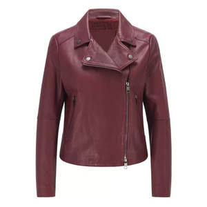 Chaqueta de cuero genuino para mujer con estilo para invierno abrigo personalizado de alta calidad con opciones al por mayor mejor material de tela - Product Image 5