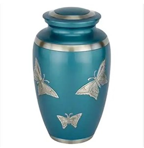 Regent Brass Crémation Funeral Memorial Urnes humaines en cendres pour adultes Sac en velours gratuit - Product Image 3