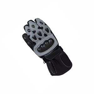 ถุงมือมอเตอร์ไซด์หนังแท้แบบยาวสำหรับผู้ชายถุงมือแข่งรถมอเตอร์ไซด์ใหม่ - Product Image 4