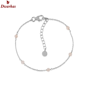 Gorgeous 925 sterling silver natural <b>rose</b> <b>quartz</b> gemstone silver <b>bracelet</b> designer jewelry for wholesale - Product Image 1