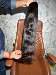 Extensiones de Cabello Remy Indio de Calidad Súper Premium, Mechones de Cabello Indio Natural Liso con Textura Suave y Brillo Natural - Product Image 3