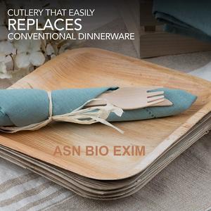 ถ้วยชามและเครื่องใช้บนโต๊ะอาหารแบบใช้แล้วทิ้งไม้ไผ่ย่อยสลายได้เป็นมิตรต่อสิ่งแวดล้อมแบบยั่งยืนสำหรับปาร์ตี้ปิกนิกงานแต่งงาน - Product Image 5