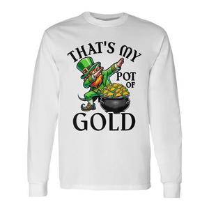 Camiseta de Manga Larga Pot O' Gold Dabbing Leprechaun Nacho, Categoría de Producto Promocional - Product Image 1