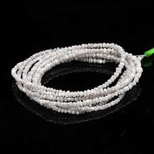 Cuentas de piedra blanca, cuentas sueltas de 8mm, fabricación de joyas, joyería natural sin cortar, cruda, hecha a mano, venta al por mayor, brillo de marca certificado por terceros - Product Image 2