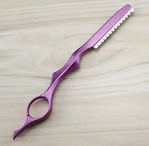Profesyonel saç şekillendirici inceltme tekturing re kesme tüy jilet + 10 yedek bıçakları