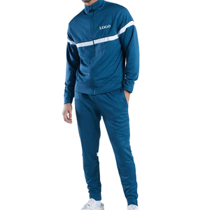 Chándal cortavientos ajustado a la moda para hombre, ropa de entrenamiento de algodón 100%, Color sólido, cómodo para el invierno - Product Image 1