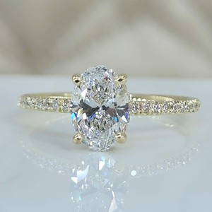 IGI Certified 18K Gold Lab Grown Diamond Engagement Wedding <b>Ring</b> Oval Cut Fine <b>Rings</b> for Men for Gift - Product Image 5