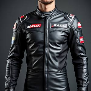 Traje de cuero de motocicleta personalizado Malik Raza | Venta al por mayor OEM Design Low MOQ Racing Biker Gear - Product Image 3