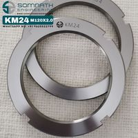 Precision CLASS 4 Bearing Lock Nut KM24 118MM Natural Finish Fully Threaded Stainless Steel Adapter Sleeve Nut