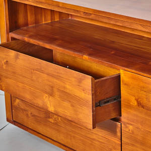 Meuble de salon minimaliste chic en teck pour la maison, 1 porte et 2 tiroirs - Product Image 5