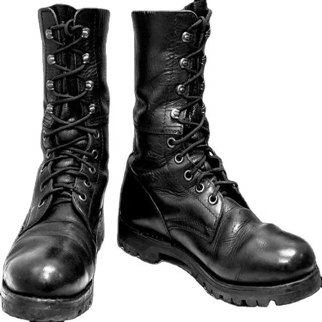 Outdoor real leather zipper boots made in india 100% leather top quality botas-made in india