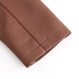 Customized Women's Winter <b>Jacket</b> New Design Fashion Coat with Breathable Canvas Leather Material Cotton Filling for Motorcycling - Product Image 5