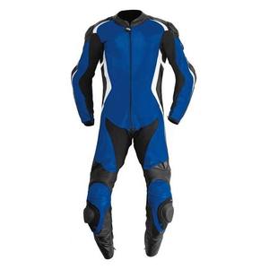 Elegante traje de motocicleta de equipo de carreras de cuero de alto rendimiento con armadura protectora ajuste ergonómico y paneles transpirables equipo de motorista - Product Image 1