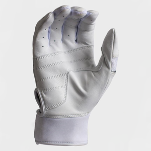 Nuevo estilo, color blanco y negro, diseño de puño corto, ropa deportiva, guantes de bateo de cuero para entrenamiento de béisbol y softbol - Product Image 3