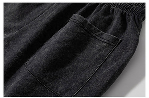 Venta al por mayor 100% algodón 360 gramos de peso pesado de gran tamaño Vintage camiseta y conjunto corto para hombres logotipo personalizado para el verano - Product Image 5