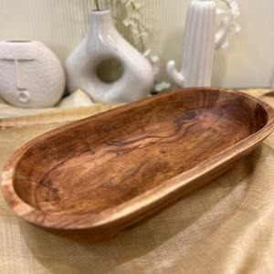 Multipurpose Wooden Dough Bowl for <b>Candles</b>, Centerpieces & Serving - Product Image 3