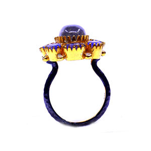 Anillo de bodas de plata de ley 925 personalizado, joyería de compromiso clásica, labradorita chapada en oro, tanzanita, piedras preciosas, anillos de moda - Product Image 5