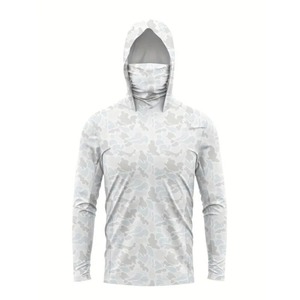 Personalizado bajo MOQ sublimación Impresión de secado rápido poliéster rendimiento pesca Sudadera con capucha UPF 50 camisa de pesca con capucha - Product Image 3