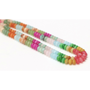 ลูกปัดควอตซ์หลากสีสวยงาม รูปทรงกลมเรียบ ขนาด 15 นิ้ว 7-8 มม. ลูกปัดพลอยควอตซ์ผสมเรียบ คุณภาพ AAA - Product Image 3