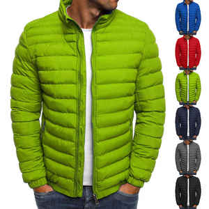 Invierno Puffer ligero aislado impermeable transpirable de talla grande empacable cálido algodón relleno chaqueta de bombardero para hombres - Product Image 6