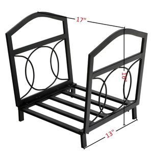 Garden outdoor steel <b>log</b> firewood storage rack stand <b>holder</b> home and garden storage indoor and outdoor <b>fireplace</b> accessories - Product Image 2