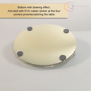 Plateau décoratif artisanal en acier inoxydable avec un design complexe |   Thème du Ramadan pour la maison et les restaurants - Product Image 4