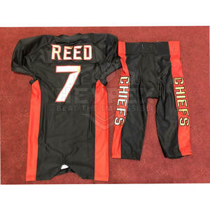 Conjunto de uniformes de fútbol americano de alta calidad, uniformes de fútbol de equipo de poliéster 100%, mangas cortas hechas en Pakistán - Product Image 6