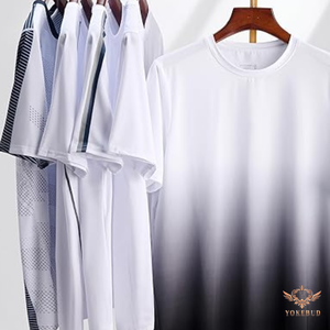 เสื้อยืดคอลูกเรือแห้งเร็วสำหรับผู้ชายเสื้อกีฬาวิ่งออกกำลังกายในยิมเสื้อแขนสั้นแบบใหม่ - Product Image 2