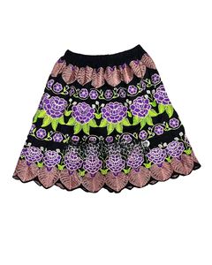 Falda Bordada Floral Algodón Mujer Falda Bordada Floral Mexicana: Fiesta Latina Moda Falda Mexicana - Product Image 5