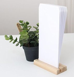 Titular de la tarjeta de visita de madera respetuoso con el medio ambiente soporte de exhibición de escritorio caja de madera Oficina nombre placa organizador Natural (mediano) - Product Image 5