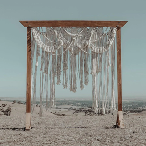 Arco de Boda de Macramé Hecho a Mano, Elegante Decoración para Puerta, Separador de Ambientes, Fondo de Macramé Personalizable para Tu Día Especial - Product Image 2