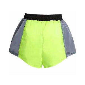 Custom Two Piece Windbreaker Suit Cropped Jacket Patchwork <b>Zip</b> up Nylon Streetwear Tracksuit Windbreaker <b>Shorts</b> Set for Women - Product Image 3