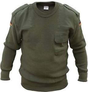 Pull en laine 100% tactique pour homme, col rond et col en V côtelé, 500g, toutes les couleurs, anti-rétrécissement, respirant, hiver - Product Image 2