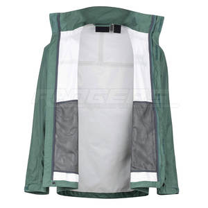 Vestes de pluie vert olive pour hommes, streetwear décontracté, imperméable, coque extérieure, logo personnalisé, export en gros, vestes imperméables - Product Image 4