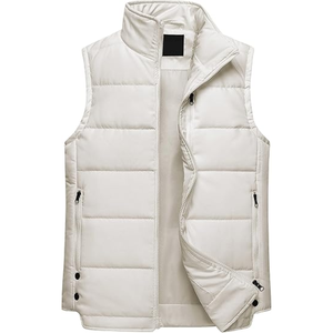 Nouveau 2025 Qualité professionnelle Vente en gros 100% coton fait gilet veste vestes sur mesure manches moins doudounes - Product Image 1