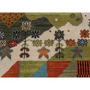 พรมขนสัตว์ถักมือสีเบจและสีน้ำตาล Weaver Art Reserve รุ่น Le-5001 ลายปะติดปะต่อ เหมาะสำหรับตกแต่งห้องนั่งเล่นวัยรุ่นและทางเดิน - Product Image 3