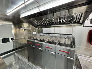 Camion de restauration rapide mobile de haute qualité avec cadre en acier inoxydable, 4 roues, garantie de 2 ans, service de burgers, excellent prix - Product Image 6