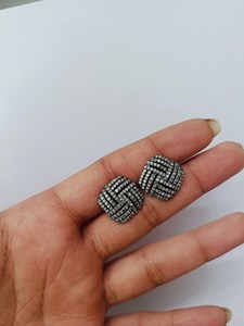 ต่างหูเพทายแบบหมุด925เงินสเตอร์ลิง14K เครื่องประดับแฮนด์เมดชุบทองของขวัญวันเกิดสำหรับเธอ - Product Image 5