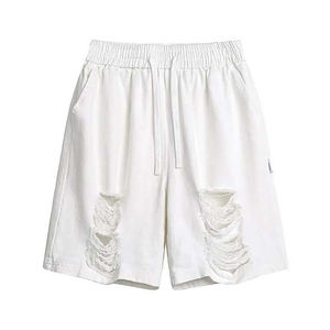 Shorts pour hommes brodés personnalisés de qualité supérieure patchs Logo été 100% coton shorts délavés à l'acide délavés au soleil pour hommes - Product Image 3