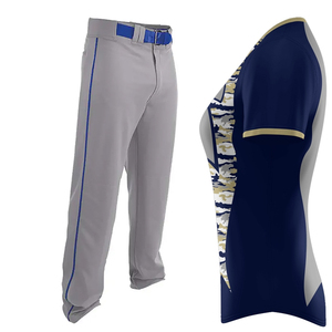 Grosir seragam bisbol lengan pendek harga kustom 100% poliester pakaian olahraga kualitas tinggi dewasa uniseks seragam bisbol 2024 - Product Image 1