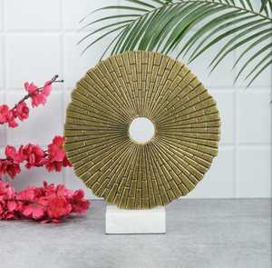 รูปปั้นโลหะต้นไม้แห่งชีวิตทำด้วยมือพร้อมฐานไม้ทำจากโครเมี่ยมผลิตภัณฑ์ตกแต่งบนโต๊ะ - Product Image 3