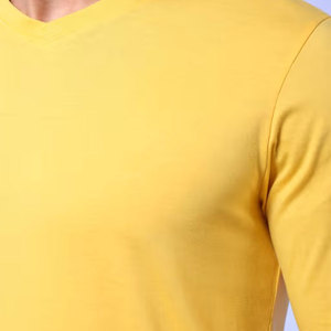 Camiseta de manga larga con cuello en V ligera para hombre, camiseta elegante y duradera de Color sólido, ligera, de la mejor calidad para hombre - Product Image 4