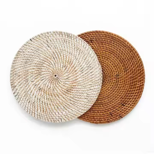 Manteles individuales de yute redondos de ratán Natural de alta calidad, colección de bodas bordadas, técnicas tejidas para uso doméstico, venta directa al por mayor de India - Product Image 4