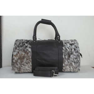 Sac de voyage en cuir de vache véritable, style décontracté et sportif, portable, pliable, en tissu de coton, pour une utilisation en plein air, impression personnalisée - Product Image 1