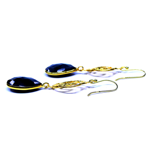 Party Wear Boucles d'oreilles en argent sterling 925 plaqué or Labradorite - Product Image 4