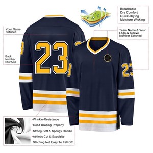 Vêtements de hockey sur glace personnalisables Maillots de hockey sur glace de marque célèbre avec broderies hommes femmes jeunes personnalisées - Product Image 4